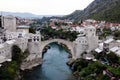 Mostar - Old bridge from another angle Royalty Free Stock Photo